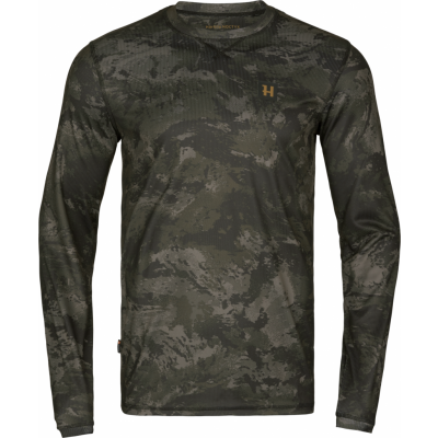 Härkila Men's Noctyx Camo LS T-Shirt Axis Msp Black