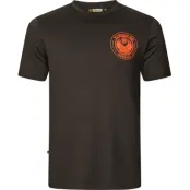 Härkila Men's Game Short Sleeve T-Shirt Shadow Brown Wildboar