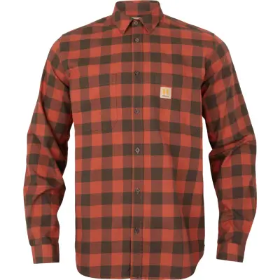 Härkila Men's Härkila Scandinavian Longsleeve Shirt Autumn Orange Check
