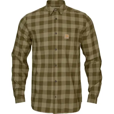 Härkila Men's Härkila Scandinavian Longsleeve Shirt Dark Olive Check