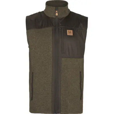 Härkila Men's Kalix Fleece Waistcoat Willow Green/Shadow Brown