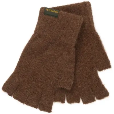 Härkila M's Alpacka Half Finger Gloves P inecone Brown
