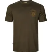 Härkila M's Game Short-Sleeved T-Shirt Willow Green Stag Willow Green Moose