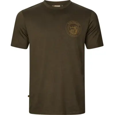 Härkila M's Game Short-Sleeved T-Shirt Willow Green Stag Willow Green Moose