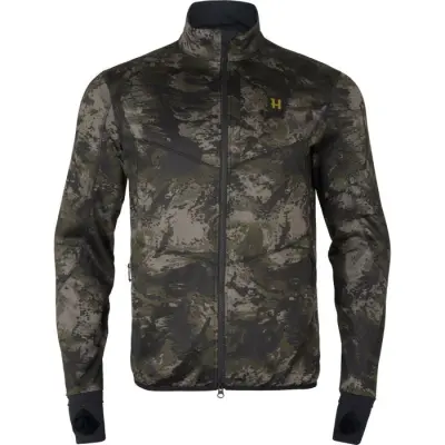 Härkila M's Noctyx Camo Full Zip FleecePullover Axis Msp Black