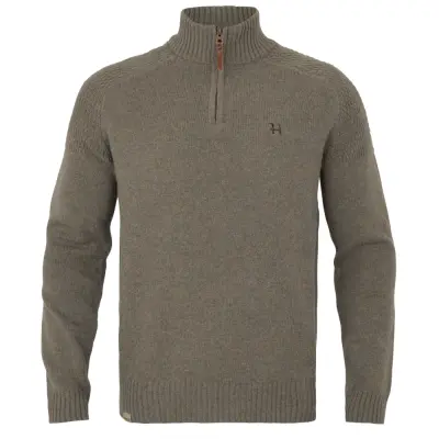 Härkila M's Vincent Merino Half Zip Pullover Dark Sand
