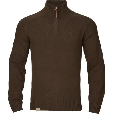 Härkila M's Vincent Merino Half Zip Pullover Demitasse Brown