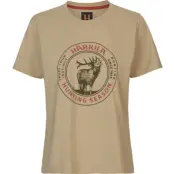 Härkila Stag Badge S S T-Shirt Women Sand
