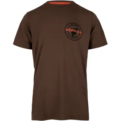 Härkila Stag Badge T-shirt Slate Brown