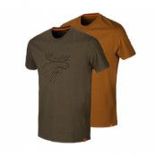 HÃ¤rkila T-Shirt Graphic 2-pack Willow Green/ Rustique Clay