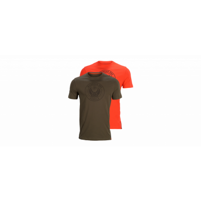 Härkila T-Shirt Wildboar Pro S/S 2-pack Limited Edition  Willow Green/Orange