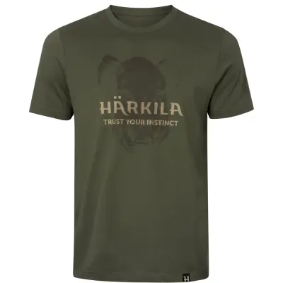Härkila Wildboar Kortärmad T-Shirt Med Vildsvinslogotyp Forest Night