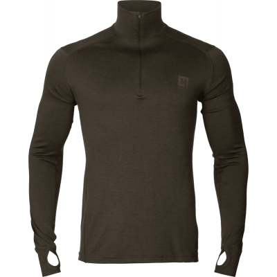 Härkila Men's Härkila Base All Season Half Zip Neck Shadow Brown