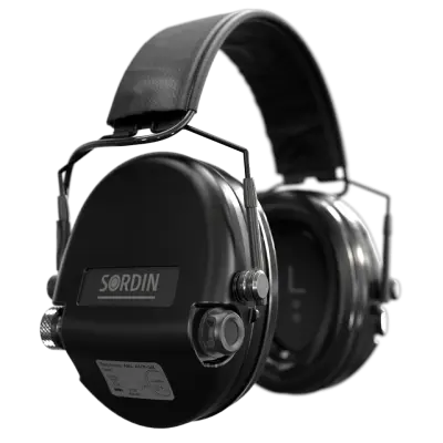 Sordin Supreme MIL Aux Slim Headband Black