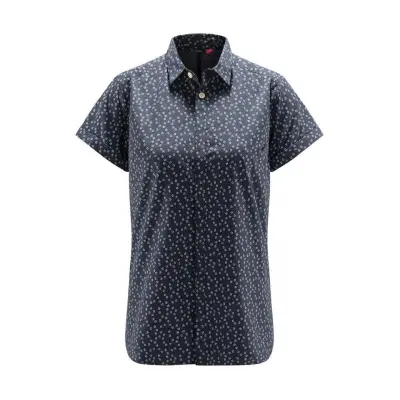 Haglöfs Idun SS Shirt Women Dense Blue Flower Dense Blue Flower XS