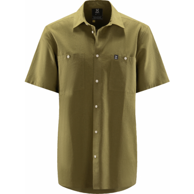 Haglöfs Men's Curious Hemp Short-Sleeve Shirt Olive Green