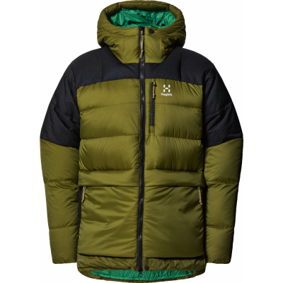 Haglöfs Men's Riksgränsen Down 800 Hood Olive Green/True Black