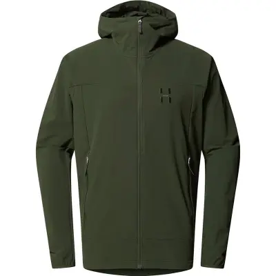 Haglöfs Rosson Softshell Hood Men Seaweed Green Seaweed Green M