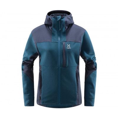 Haglöfs Vassi Mid Hooded Jacket Women Dark Ocean/Tarn Blue