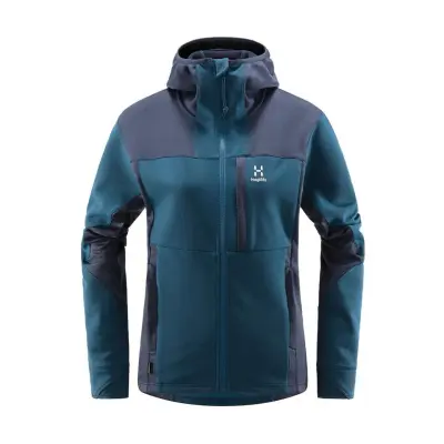 Haglöfs Vassi Mid Hooded Jacket Women Dark Ocean/Tarn Blue Dark Ocean/Tarn Blue XS