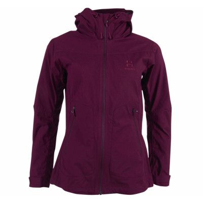 trail jacket women, aubergine, xl,  haglöfs