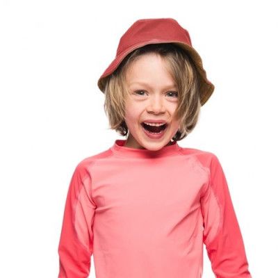Houdini Kids Liquid Sun Hat Dark Gold/Red Rock