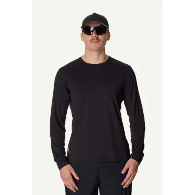 Houdini M's Pace Air LS Tee, True Black, XS