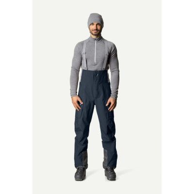 Houdini M's Rollercoaster Bib Pants, Blue Illusion, M