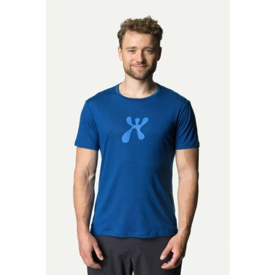 Houdini M's Tree Message Tee, Oh Blue, XS