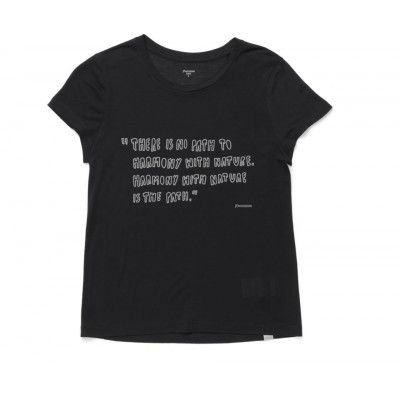 Houdini Tree Message Tee Women True Black/Reconnect