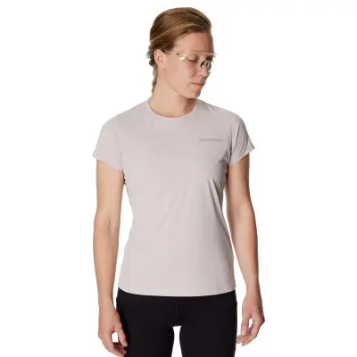 Houdini W's Pace Air Message Tee Silver Purple / Houdini Logo - M