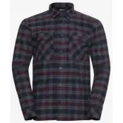 Jack Wolfskin Baja Flannel Shirt M Check Dark Navy - L