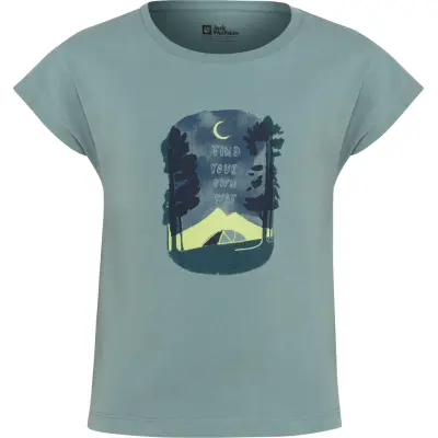 Jack Wolfskin Kids' Graphic Girls Tee Print Soft Jade