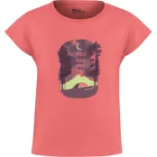 Jack Wolfskin Kid's Graphic Girls Tee Print Sunset Coral