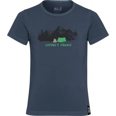 Jack Wolfskin Kids' Hiking Graphic T Midnight Sky