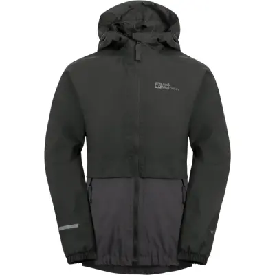 Jack Wolfskin Kids' Rainy Days 2-Layer Jacket Granite Black