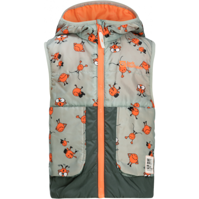 Jack Wolfskin Kids' Smileyworld All Over Print Vest Icon Mint Leaf