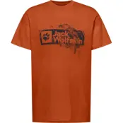 Jack Wolfskin Men's Brand Tee Burnt Orange