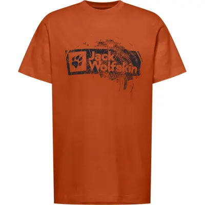 Jack Wolfskin Men's Brand Tee Burnt Orange