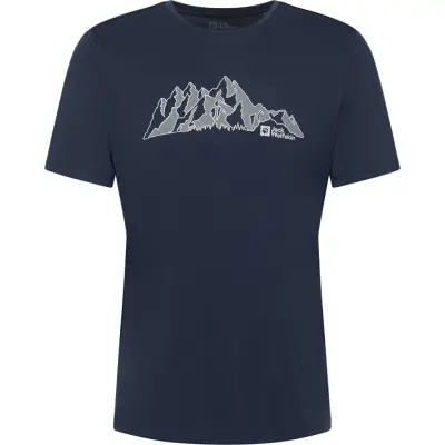 Jack Wolfskin Men's Peak Graphic Tee Mtn Midnight Sky