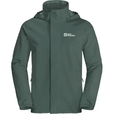 Jack Wolfskin Men's Stormy Point 2-Layer Jacket Black Olive/Black Olive