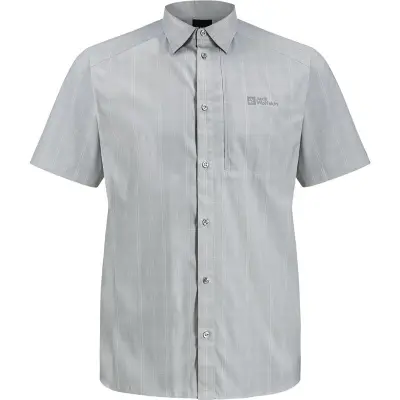Jack Wolfskin Norbo SS Shirt M Cool Grey Check