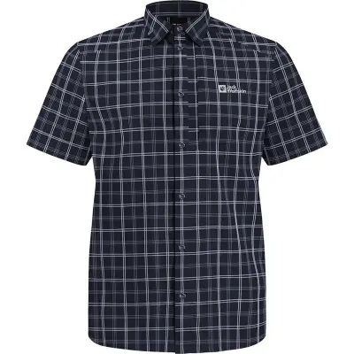 Jack Wolfskin Norbo SS Shirt M Night Blue Checks Night Blue Checks S