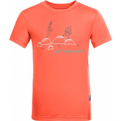 Jack Wolfskin Kids' Out And About Tee Digital Orange
