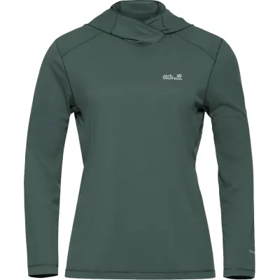 Jack Wolfskin Women's Prelight Suncool Hoody Sago Palm