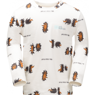 Jack Wolfskin Kids' Gleely Print Longsleeve Cotton White Allover