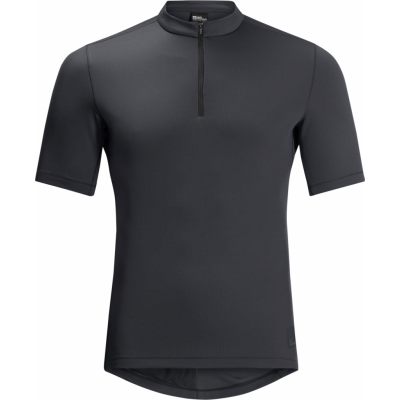 Jack Wolfskin Men's Bike Commute Half Zip T-Shirt Phantom