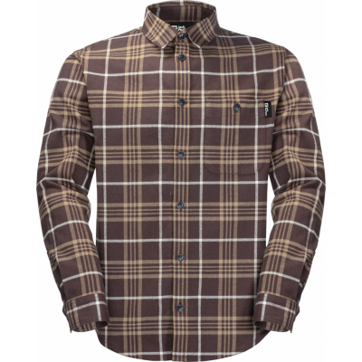 Jack Wolfskin Men's Cabin View Shirt Dark Oak Checks