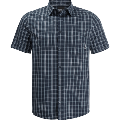 Jack Wolfskin Men's Hot Springs Shirt Night Blue Checks