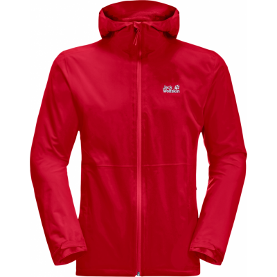 Jack Wolfskin Men's Pack & Go Shell Adrenaline Red